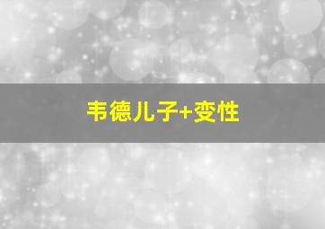 韦德儿子 变性